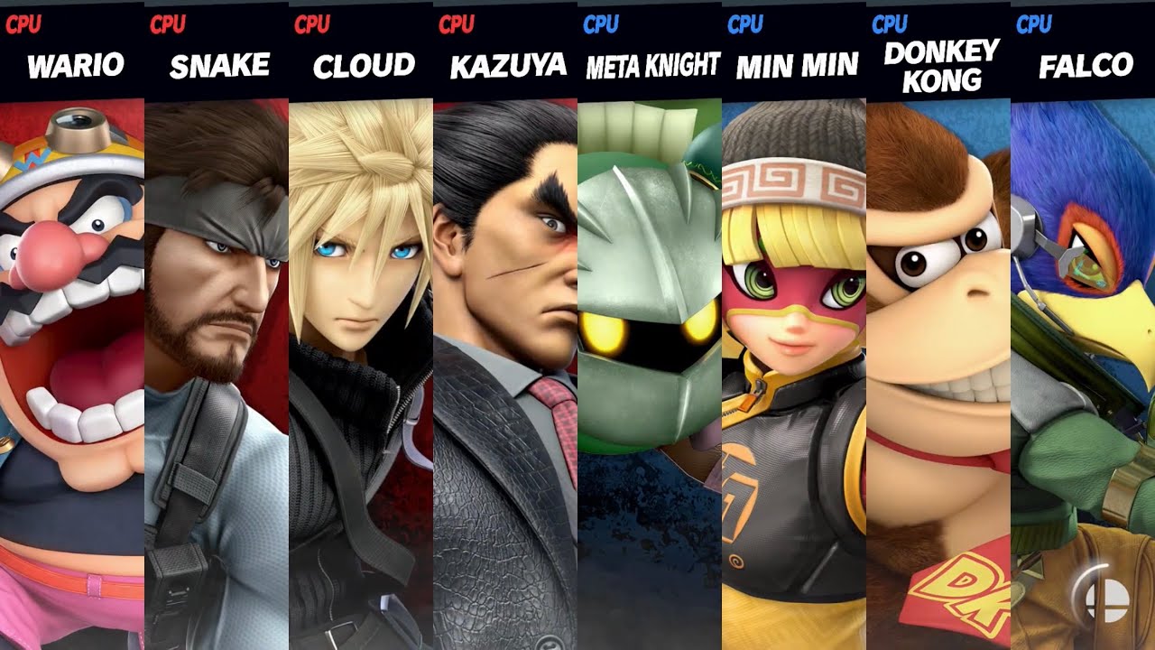 Super Smash Bros. Ultimate - Team Wario vs Random Blue Team