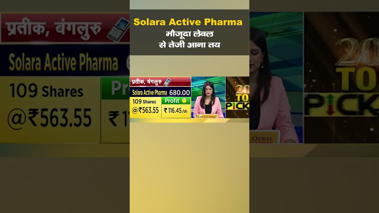 Solara Active pharma Share I मौजूदा लेवल से तेजी आना तय I Stock Market