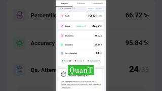 Quant ✅“Speed thodi kam, accuracy strong 💯 #sbiclerk #ibpsclerk