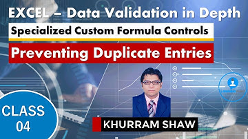 Excel - Data Validation in Depth - Preventing Duplicate Entries