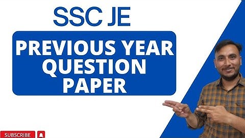 SSC JE MECHANICAL Previous Year Question Paper Solution