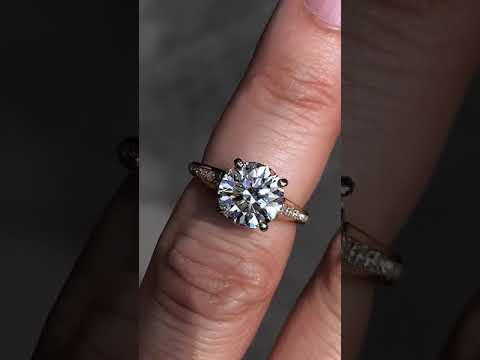 Round & Diamond Channel Set Engagement Ring ring video