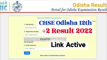 chseodisha.nic.in Odisha 12th Result 2022 OUT ~ Odisha Chse +2 Result
