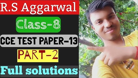 R.S Aggarwal Class-8|Chapter-13|Time And Work|CCE TEST PAPER-13|Part-2|Solutions|#UniK Math.