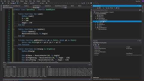 VBGN102-3 - VB.NET Asteroids Game - Vectors and drawing our SpaceShip   - Part 3