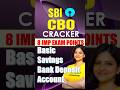 SBI-CBO Exam 2026 - 8 Important Exam Points on BSBD Account