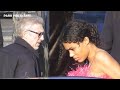 Vincent cassel  wife tina kunakey  paris 12 december 2022 show jacquemus  dfil le raphia