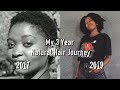 MY 3 YEAR NATURAL HAIR JOURNEY, TYPE 4B/4C (2016-2019)| South African YouTuber