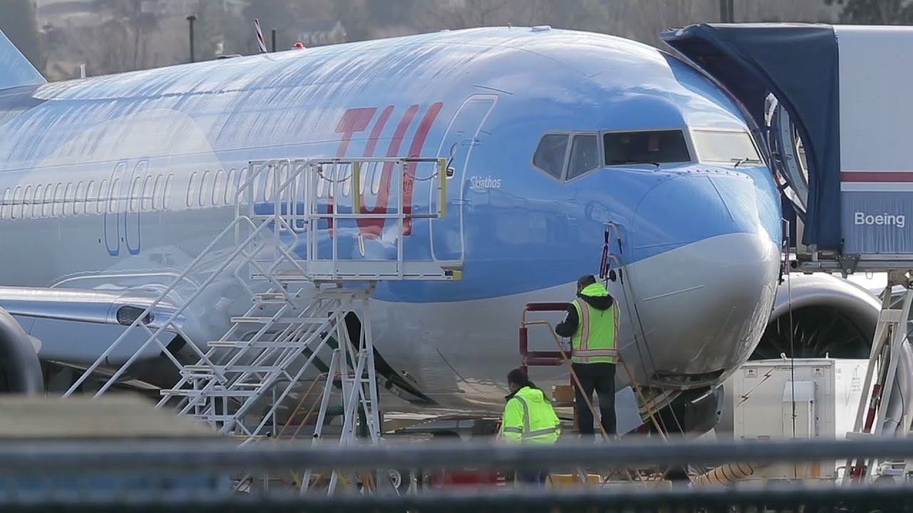 Boeing continues work on 737 Max after grounding - YouTube