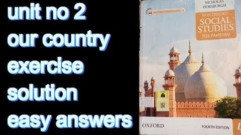Class 4 Social Studies unit no 2 our country EXERCISE SOLUTION and explanation by educational tips