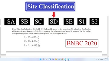 Site Classification #Soil_Type | Earthquake Design BNBC 2020