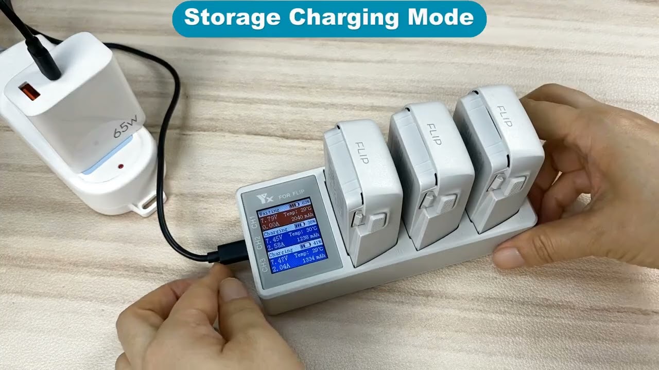 3in1 Two-Way Fast Charing Hub with 60% Storage Mode & LCD Screen