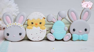 EASY EASTER COOKIES I Galletas de PASCUA decoradas con GLASA REAL I ROYAL ICING🐰- Priscila's Cookies