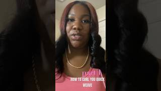 Watch me Curl this layered middle part quick weave 🩷🤍🩷🤍 #hairstyle #quickweave #curls