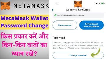How To Change MetaMask Wallet Password | Android , iPhone