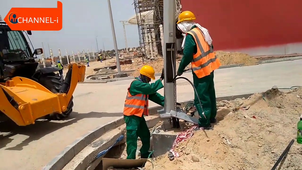 Street light installation Malayalam,എങ്ങിനെ ഒരു പോൾ ലൈറ്റ് install