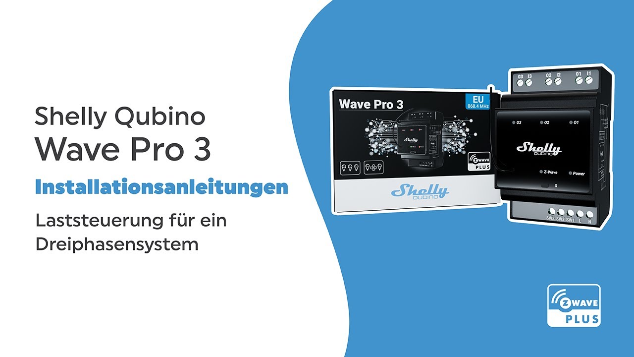 Shelly Qubino Wave PRO 3, dreiphasig - Installationsvideo DE - YouTube