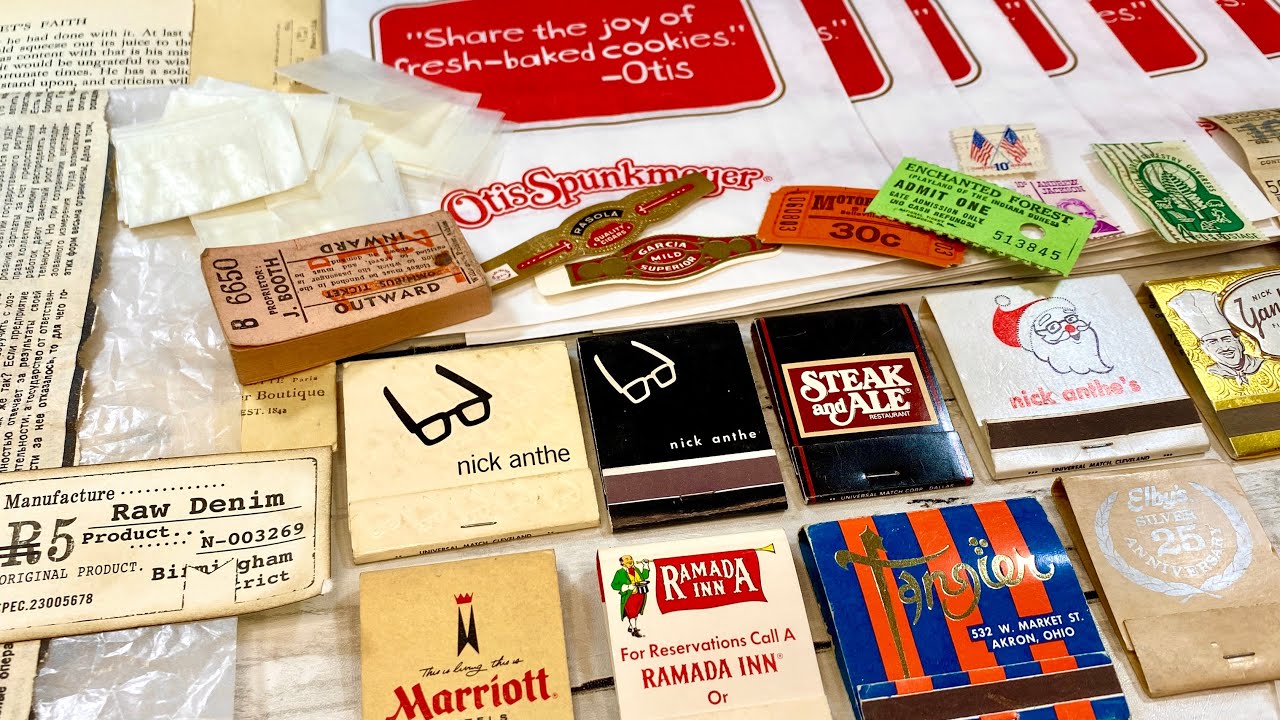 紙もの♡海外のブック型マッチ✨古き良き時代のチケット束✨クッキーの