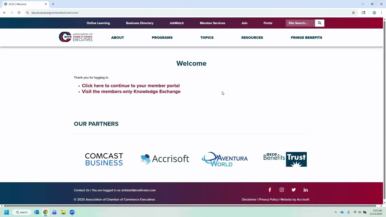 Dynamic Chamber Benchmarking (DCB) Demo – Logging In  | 2026