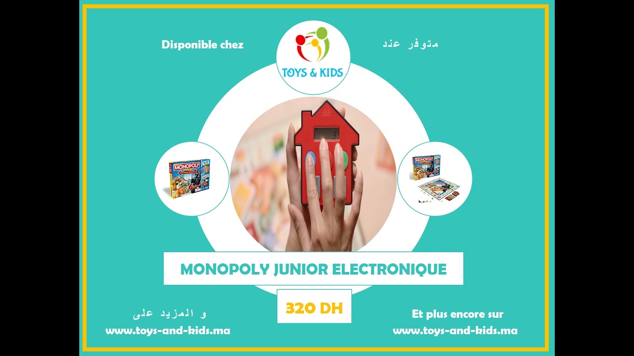 video MONOPOLY JUNIOR BANQUE ELECTRONIQUE HASBRO