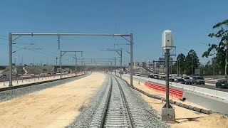 Transperth cab view - New Cockburn Central permanent way alignment