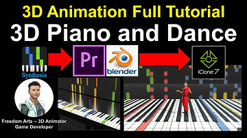 How to create 3D Piano and Dance - 3D Animation Full Tutorial