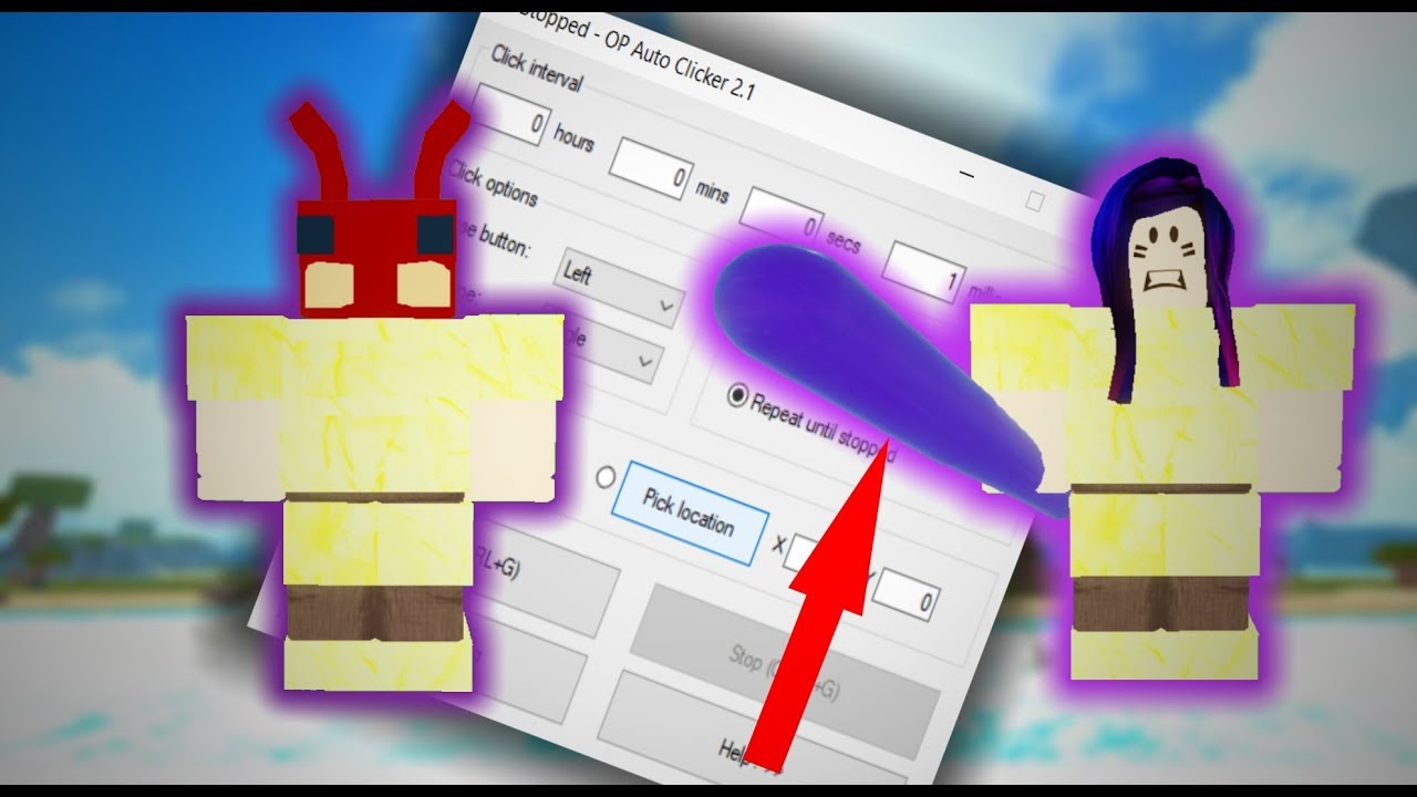 Auto Clicker Vs Magnetite Stick Roblox Booga Booga Youtube - auto clicker for booga booga in roblox