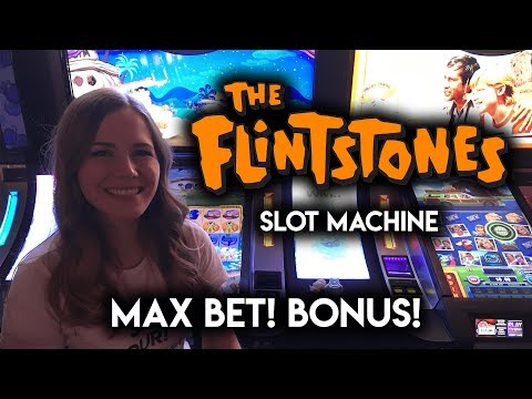 Great WIN! Flintstones Slot Machine! MAX Bet BONUS! Yabba Dabba Doo!