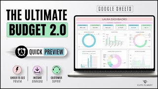 Ultimate Budget Template Google Sheets | Rainbow Edition 2.0 | Quick Preview