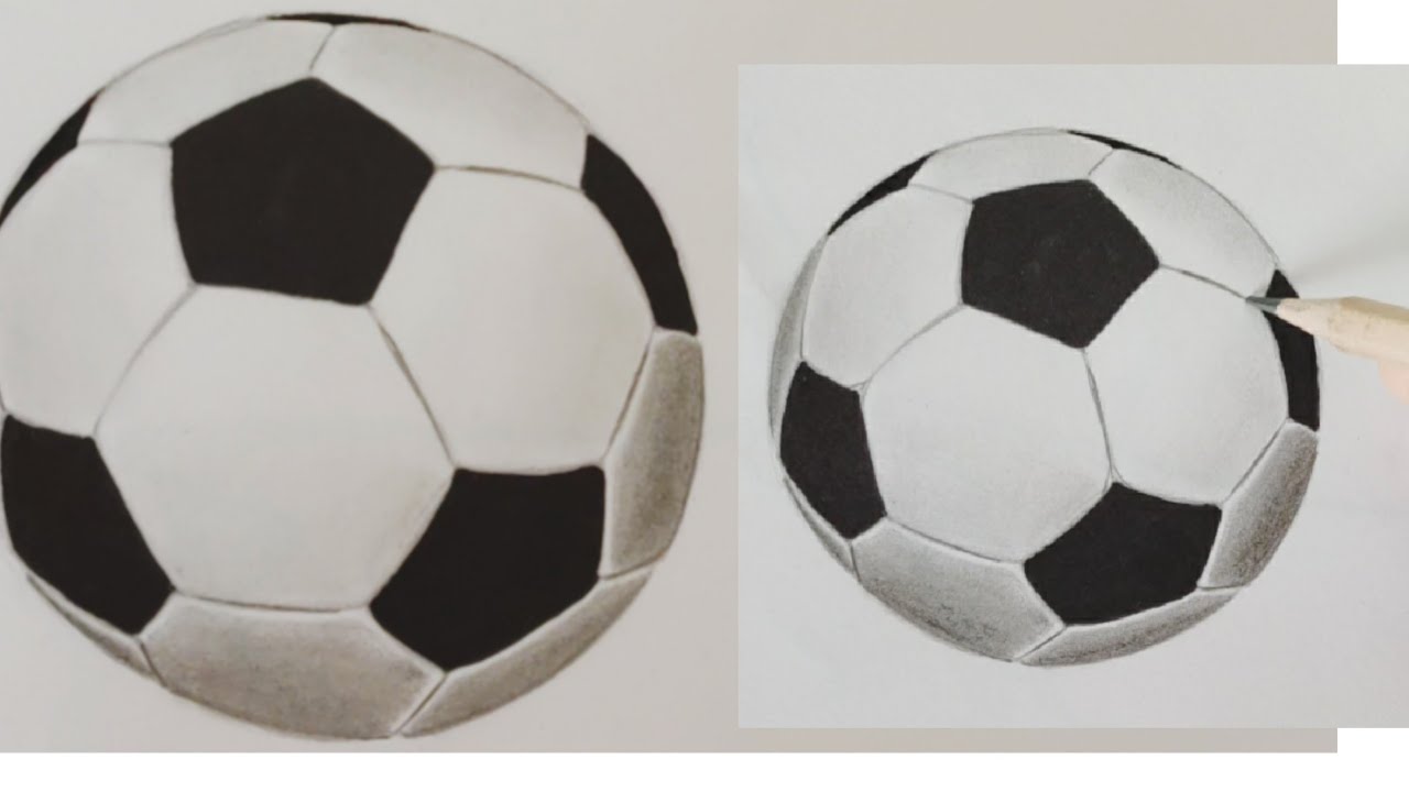 Football Drawing & shading ll Minimal Efforts Best Result ll Shading