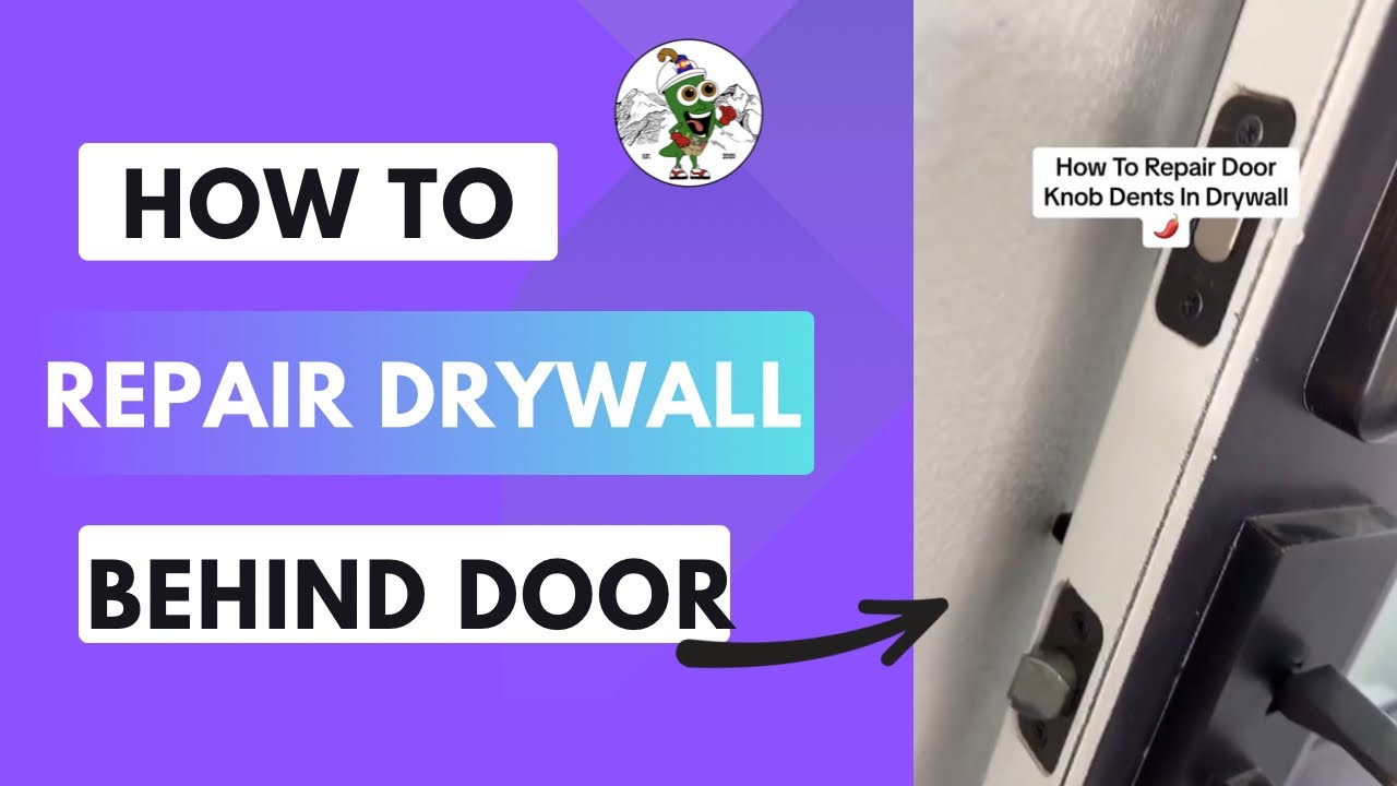 How To Repair Door Knob Dents In Drywall. handyman drywallrepair 