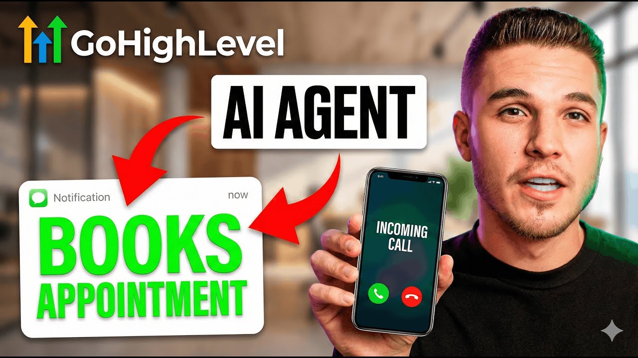 GoHighLevel AI receptionist tutorial showing voice agent interface