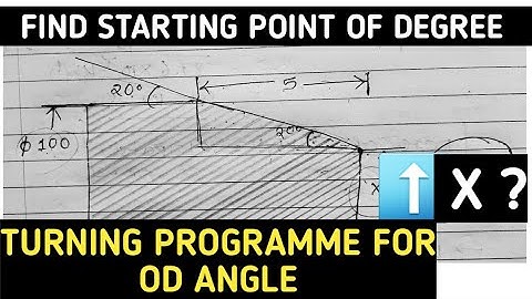 Chamfer with Angle Programming | Chamfer programming with 20 degree angle in turning cnc machine
