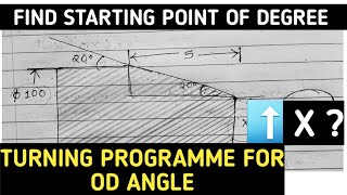 Chamfer with Angle Programming | Chamfer programming with 20 degree angle in turning cnc machine