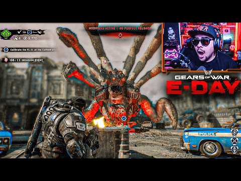 MI PRIMERA VEZ JUGANDO GEARS OF WAR E-DAY... ¡ES UNA LOCURA! | PRIMERA PARTIDA DE HORDA Y BOOTCAMP