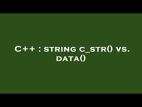 C++ : string c_str() vs. data()