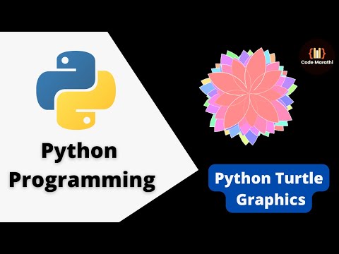 Beautiful Flower With Python Programming | Python Turtle Graphics | Code Marathi