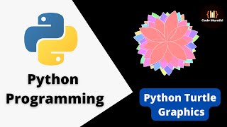 Full Beautiful Flower With Python Programming | Python Turtle Graphics | Code Marathi News