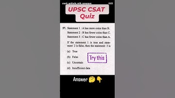 UPSC CSAT Quiz | Mr.Ayyappan sir