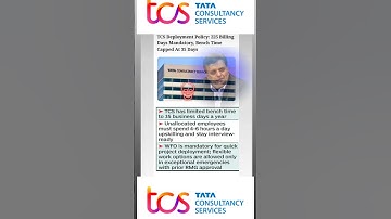 TCS New Bench Policy 2025 | Get Project ASAP #tcs #corporate #tata