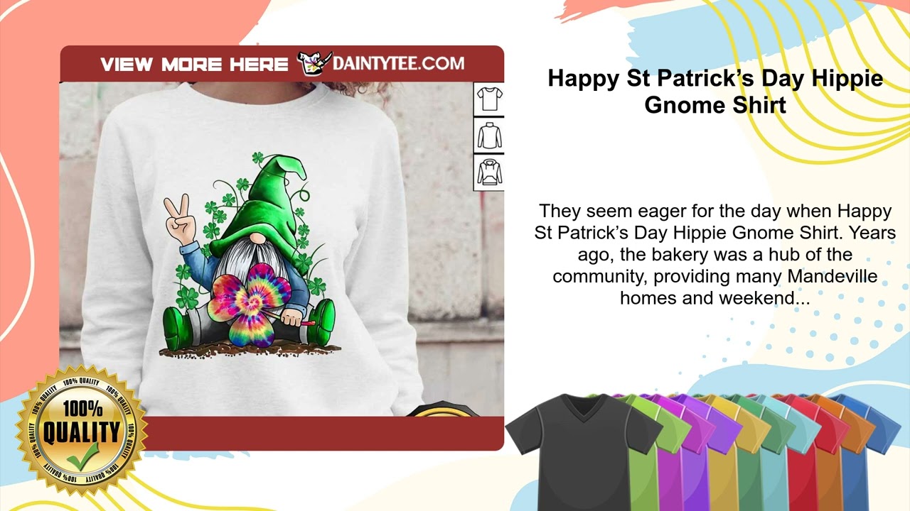 Happy St Patrick’s Day Hippie Gnome Shirt