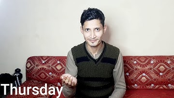 days of the week  in Pakistan sign language