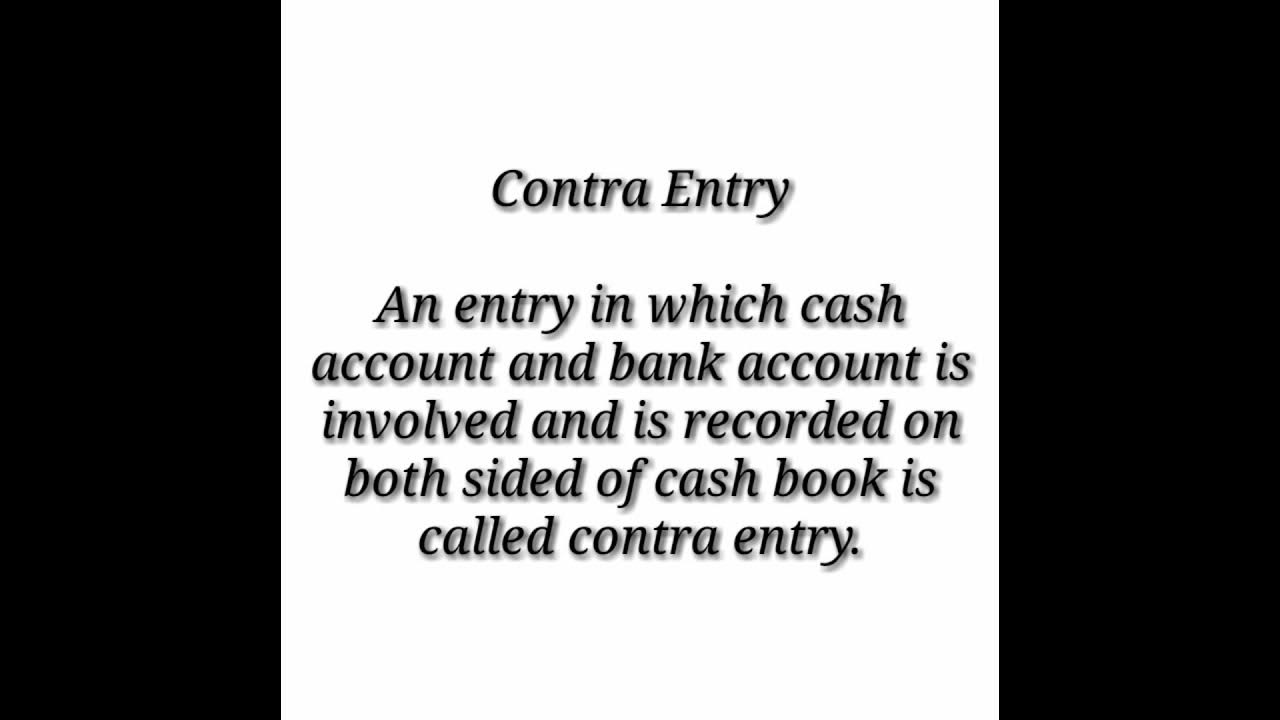 Contra entry pettycashbook imprest system rectify entries 