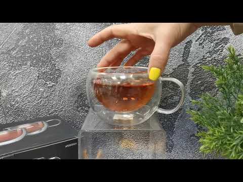 Набор чашек 2шт/300 мл с ручками Ardesto для латте AR2630GH - видеообзор Videlka.com.ua Набор чашек 2шт/300 мл с ручками Ardesto для латте AR2630GH - видеообзор Videlka.com.ua
