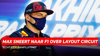 Verstappen sneert naar F1 over layout circuit van Sakhir: "Echt een aanfluiting" | GPFans News