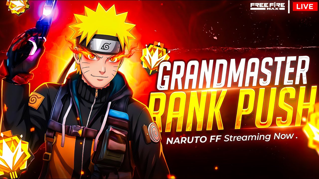 Grand Master Rank Push🔥| Free Fire Live In Telugu | NARUTO FF YT ...