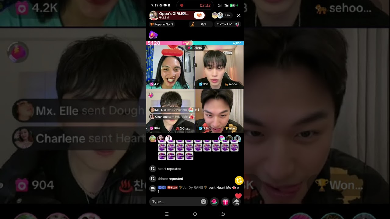 Ella and chan vs sehoon and won pk match battle #fyyyypppp