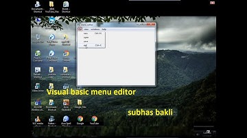 first education Visual Basic Menu Editor in bengali