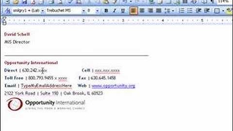 Outlook 2003 Signature