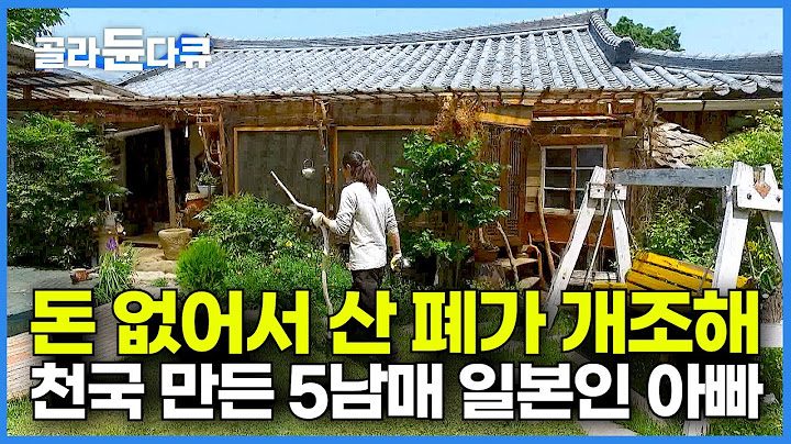 한국인 아내와 결혼해 5남매 키운 일본인 아빠가 버려진 나무 주워다 시골에 만든 작은 천국ㅣ돈 없어서 산 폐가, 아빠가 직접 지은 집ㅣ미즈노씨 트리하우스ㅣ한국기행ㅣ#골라듄다큐